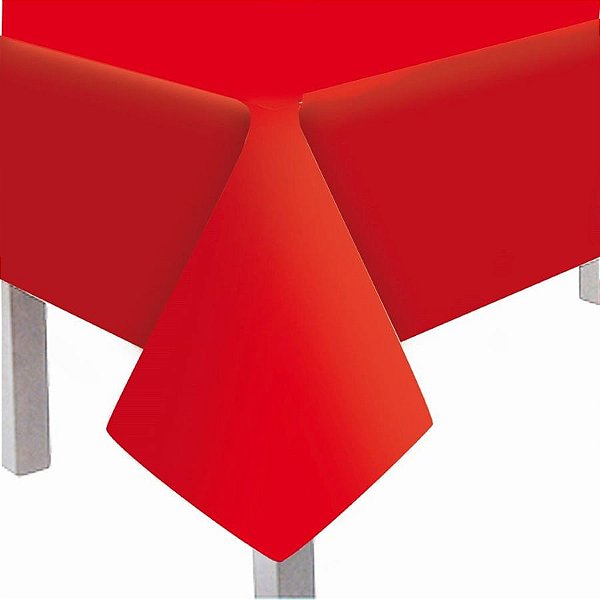 Linha Cores - Toalha de Mesa Textura Vermelho 79x79 - 5 Peças
