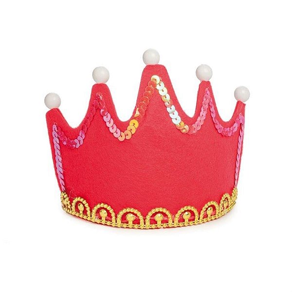 Festa Princesa - Acessório Tiara com Led Princesa Vermelho