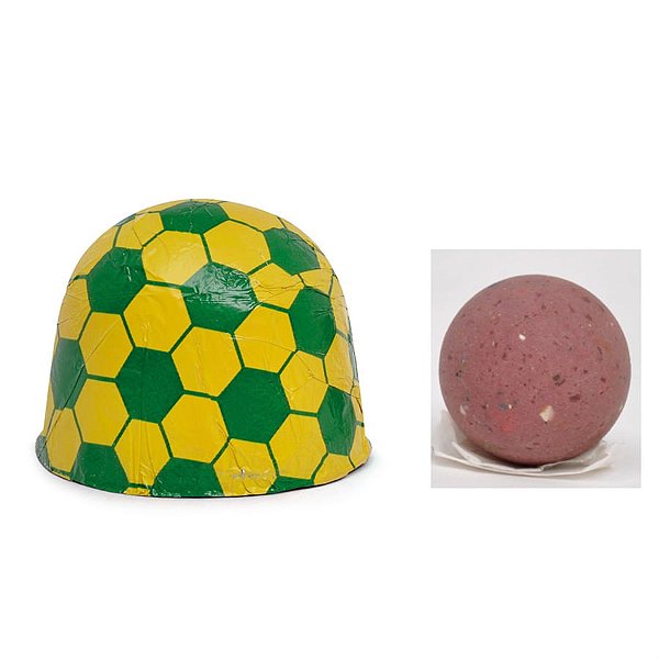 Folha Chumbo Bolinhas Futebol Verde e Amarelo 10X9,8 - 300 Un