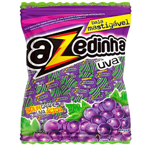 Bala Mastigável Azedinha Uva 500g - Riclan