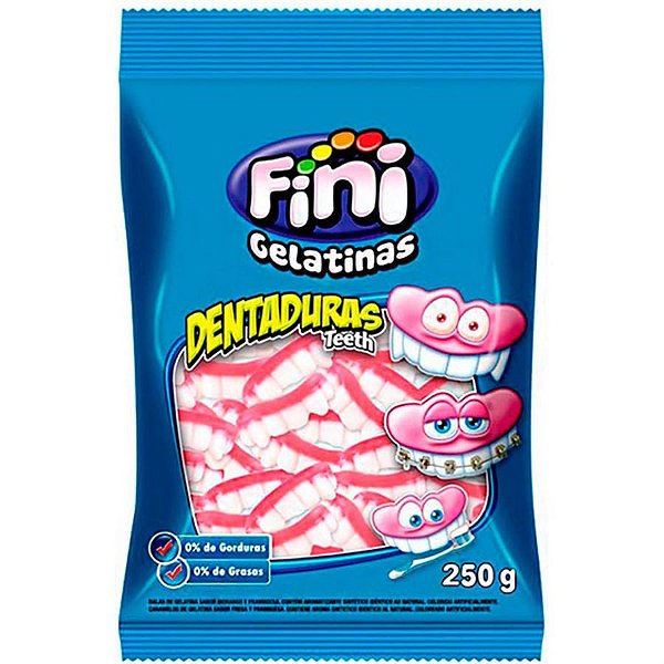 Bala de Gelatina Dentaduras 250g - Fini