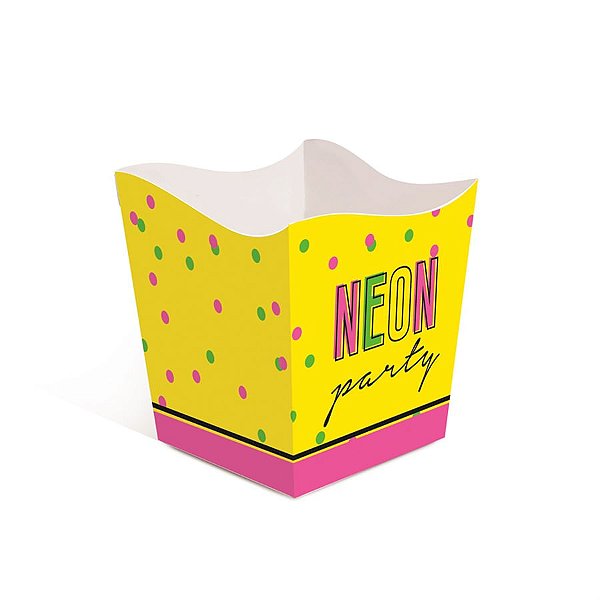 Cachepô Neon 9,5X9,5X9,5 Pt - 8 Unidades