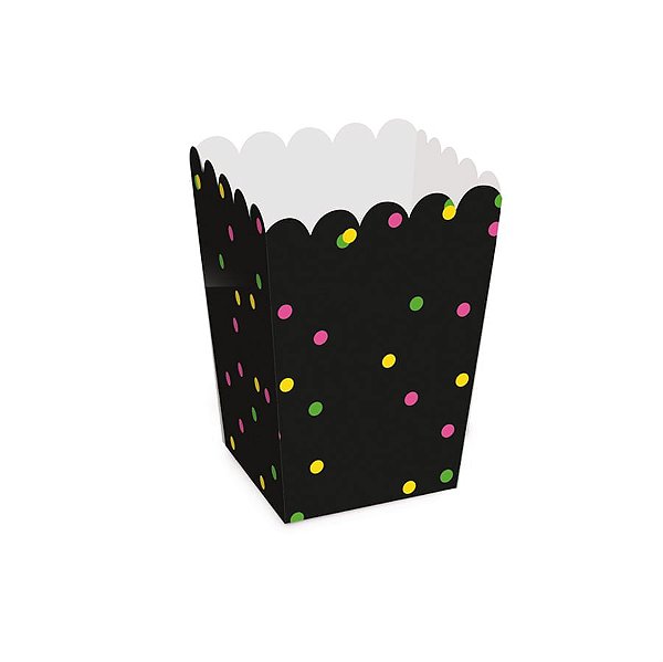 Caixa Para Pipoca Pp Neon 5,5X5,5X9 Pt - 10 Unidades