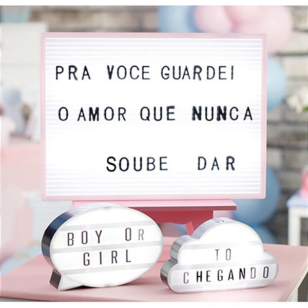 Letreiro Luminoso Nuvem Branco 14,5X3X8,5