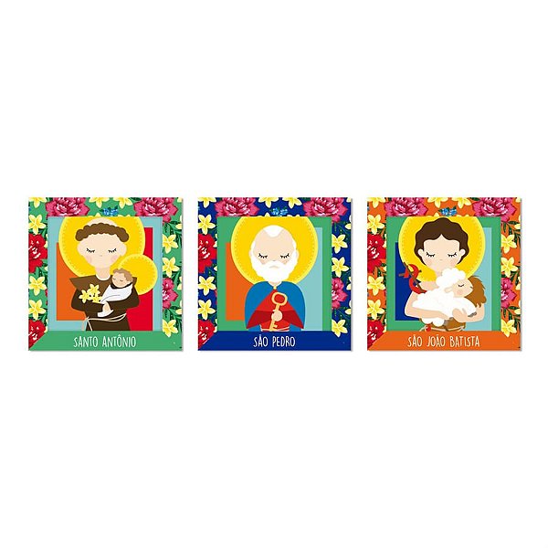Quadro Moldura Sortido São João - 3 Un
