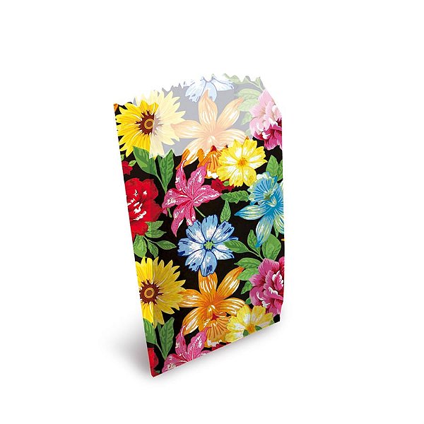Saquinho para Pipoca e Hot Dog Floral Grande 14x8x4 - 50 Un