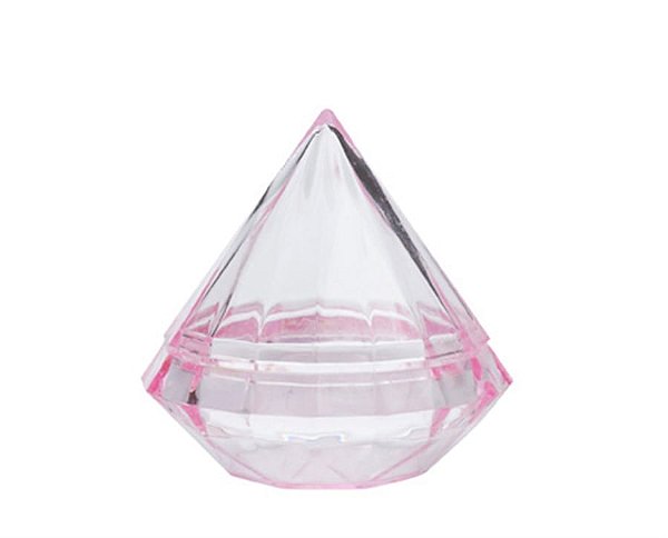 Caixinha Diamante Rosa 5,5 x 5,5 cm- 6 Unidades