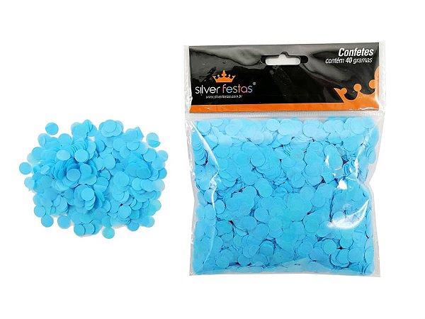Confetes 40G Redondo Azul Bebe