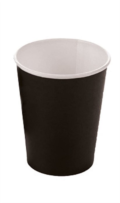 Copo de Papel 270ml Liso Preto - 10 Un