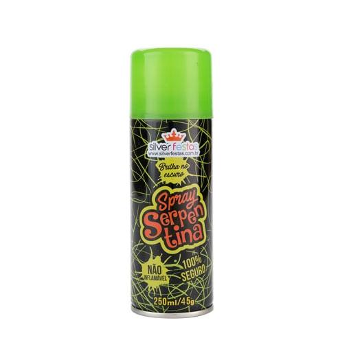 Spray Serpentina Brilha Escuro 250Ml Não Inflamável