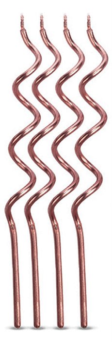 Vela Espiral Rosê - 4 Un
