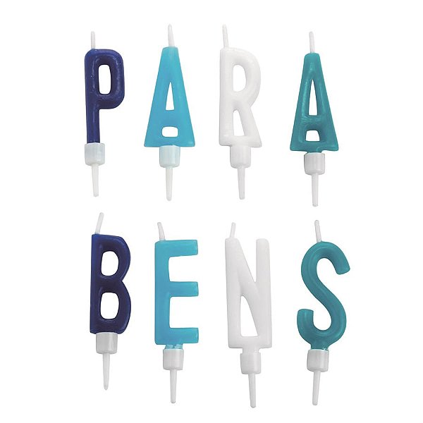 Vela Parabens Menino - 8 Un