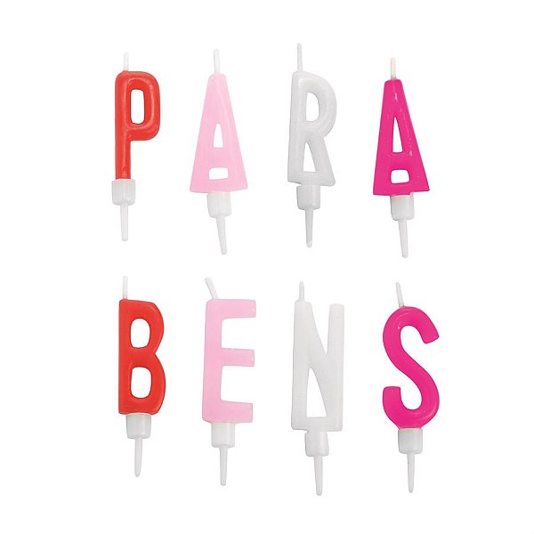 Vela Parabens Menina - 8 Un