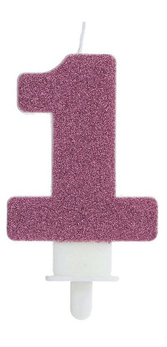 Vela Fashion Rosa Número 1