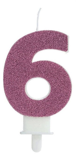 Vela Fashion Rosa Número 6