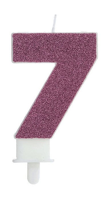 Vela Fashion Rosa Número 7