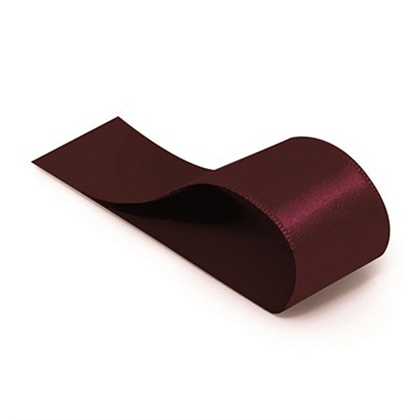 Fita Cetim Liso Bordô 38mmx10m