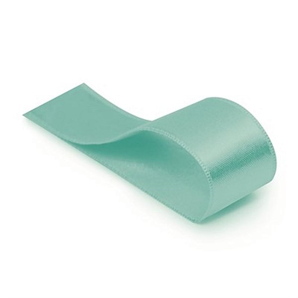 Fita Cetim Liso Verde Água 38mmx10m