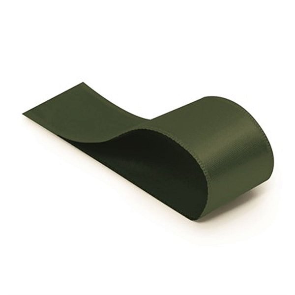 Fita Cetim Liso Verde Militar 38mmx10m