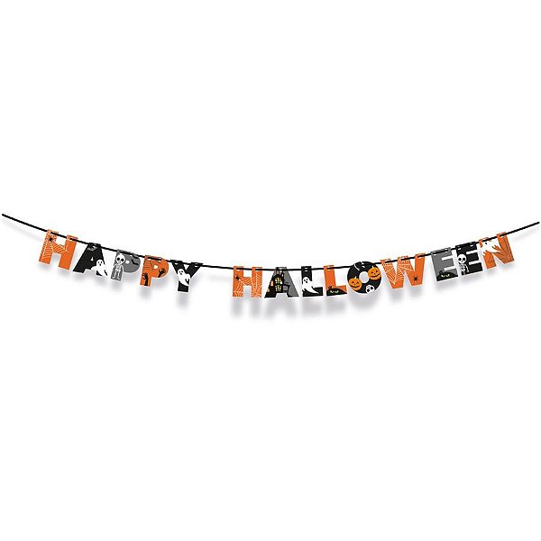 Faixa Decorativa Happy Halloween