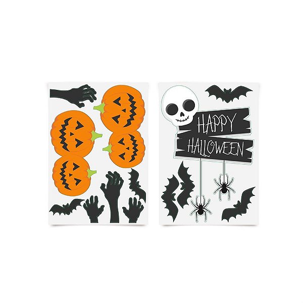 Kit Adesivo Decorativo de Vitrine Doces Ou Travessuras