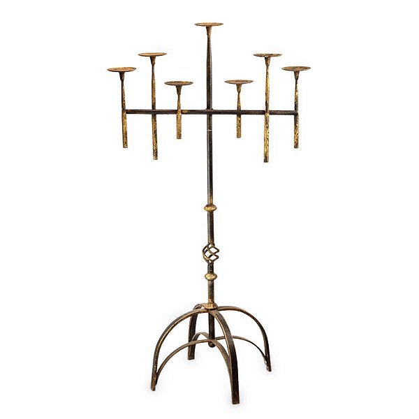Castiçal de Metal para 7 Velas 67x45x126