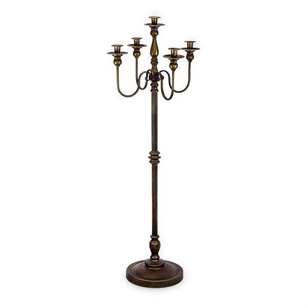 Candelabro de Metal para 5 Velas 44x44x122