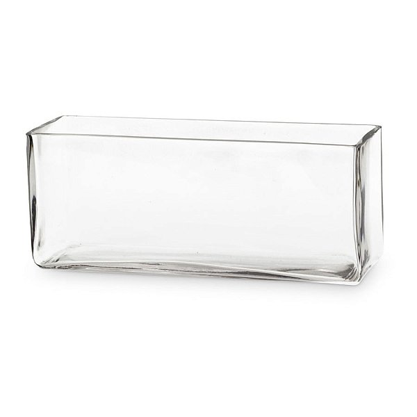 Vaso de Vidro Retângular M 30x9x12