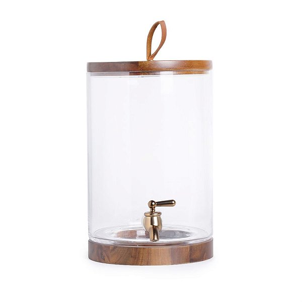 Suqueira de Vidro Incolor e Marrom 5350ml