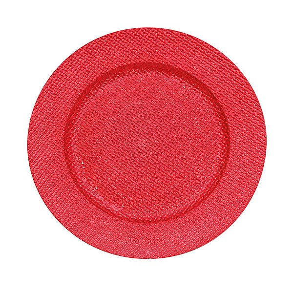 Sousplat Craquelado Vermelho - 6 Un