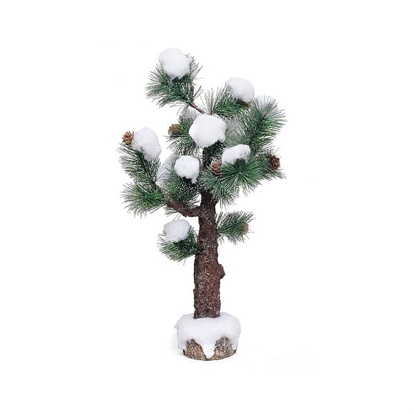 Árvore de Natal Nevada Verde e Marrom e Branco M
