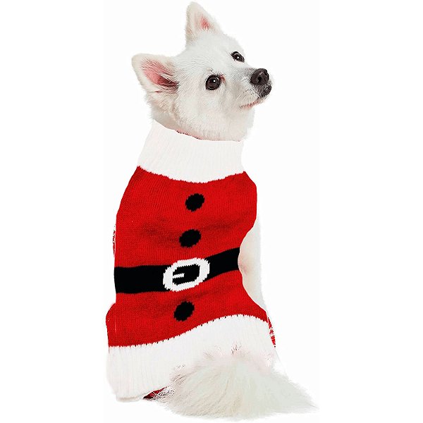 Natal Pet - Roupa Pet Noel Verde e Branco