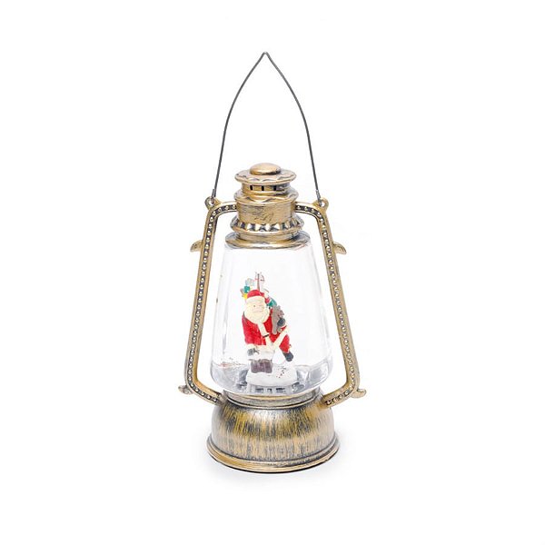 Lampião com Led Marrom e Clara 4 AAA (Lant e Fig com Água)