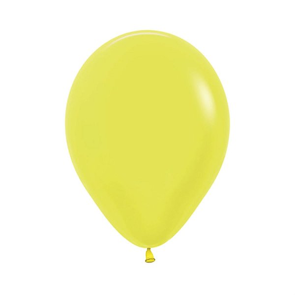 Balão Latex Neon Amarelo 5" / 13cm - 50 Un