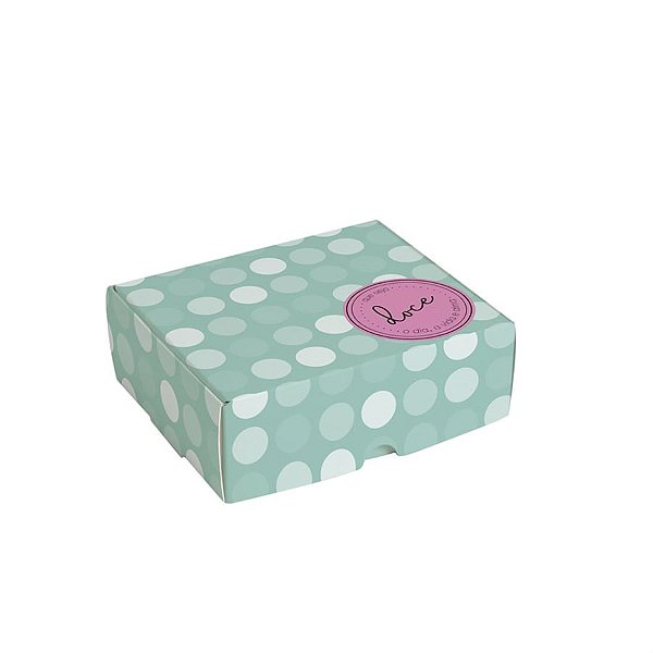 Caixa Para 6 Brigadeiros Que Seja Doce Azul 13x10,6x4,5cm - 10 Un