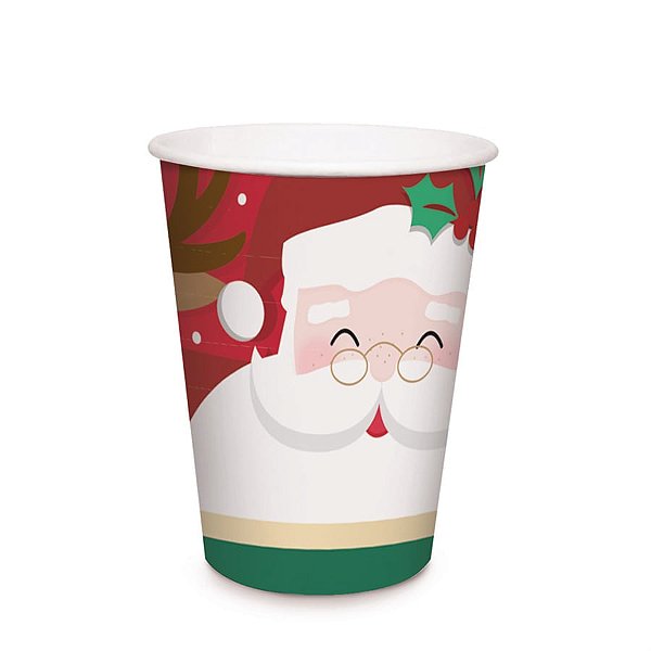 Copo Papel Decor Noite Feliz 240Ml - 8 Un
