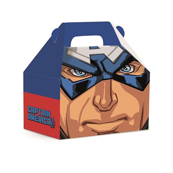Caixa Maleta Kids Capitão America M 12X8X12 - 10 Un