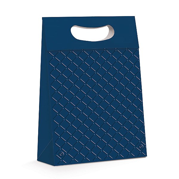 Caixa Plus Textura Azul Marinho P 18x7,5x25 - 1 Un