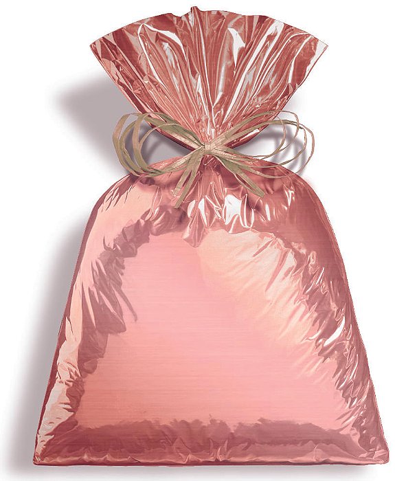 Saco Metalizado 45x59 Metalcor Rosê Gold - 25 Un