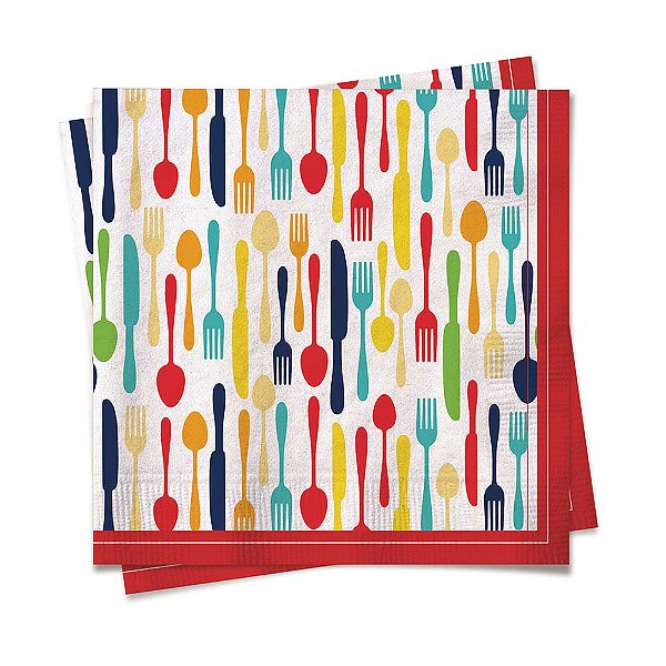 Guardanapo Talheres 32,5x32,5 com 20 Folhas