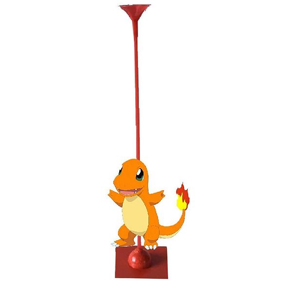 Festa Pokémon - Enfeite de Mesa Porta Balão Charmander