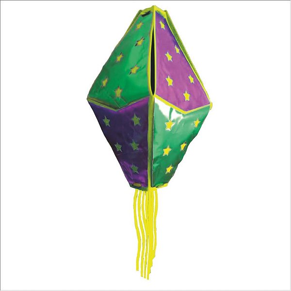 Decoração para Festa Junina Balão 3D em EVA e TNT Metalizado - 1 Un