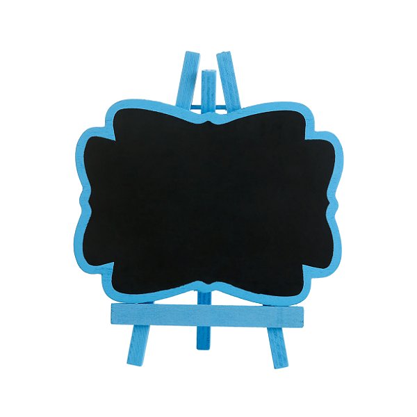 Lousa Tripé Madeira Azul 12,5x15cm