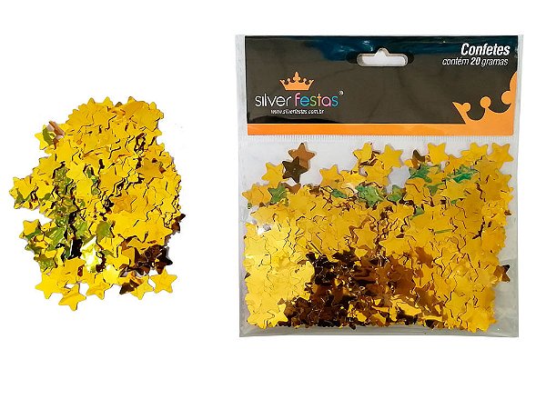 Confetes 20g Estrela Dourada