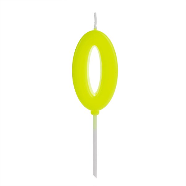 Vela Pick Amarelo Número 0