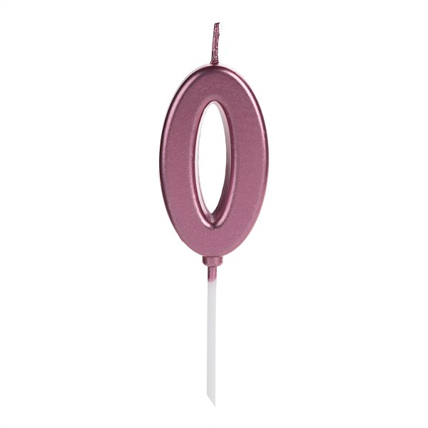 Vela Pick Rosê Gold Número 0