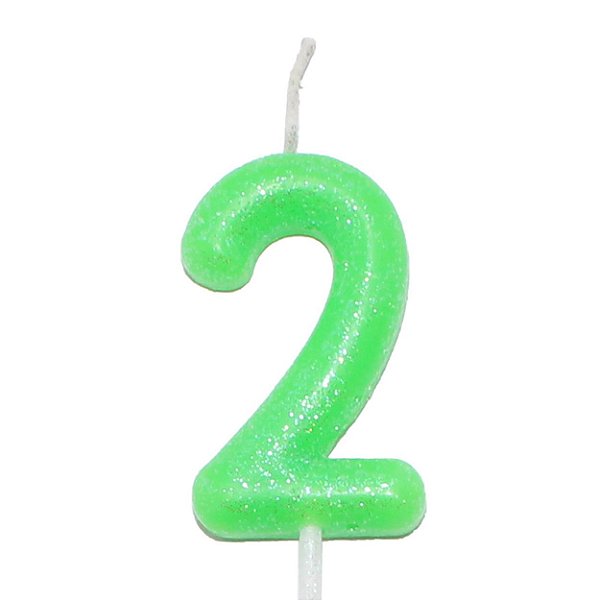 Vela Verde Neon Número 2