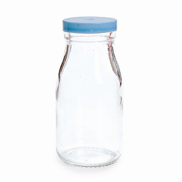 Garrafinha de Leite Tampa COM FURO Azul 200ml - 1 Un