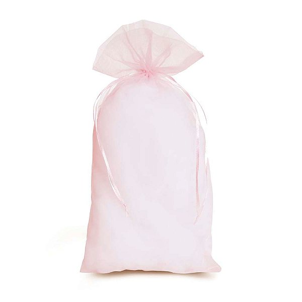 Saquinho de Tecido Liso Rosa 19x39 - 8 Un
