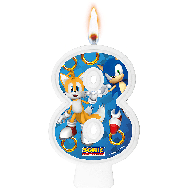 Vela Festa Sonic Número 8